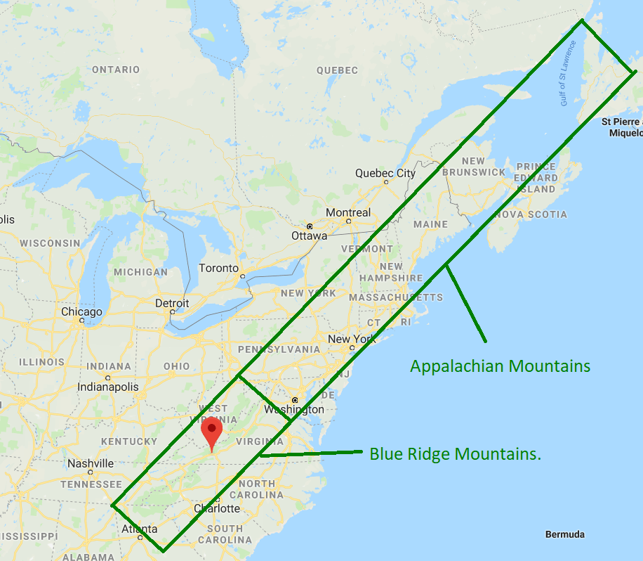appalachian mountains map