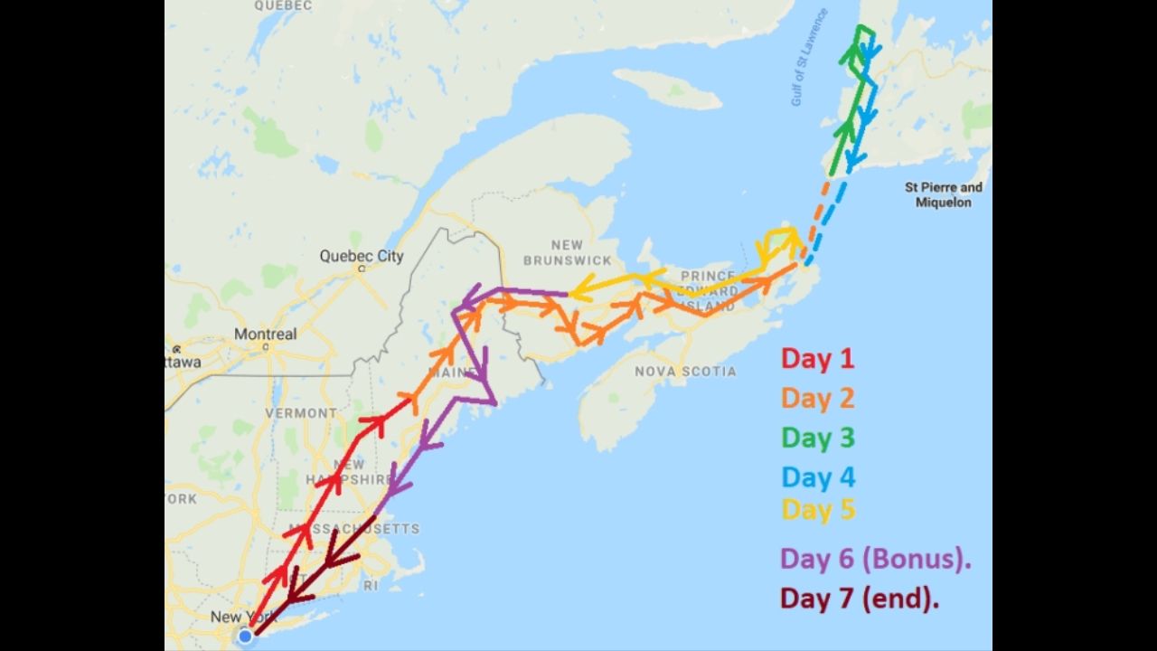 eastern canada road trip itinerary and map 01