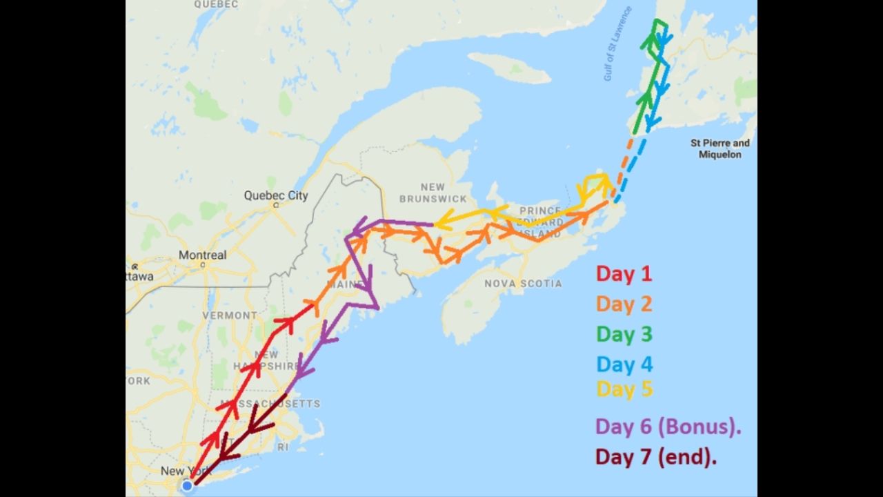 eastern canada road trip itinerary and map 01 | The Nature Seeker