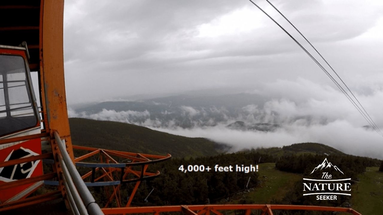 top of cannon mountain at gondola