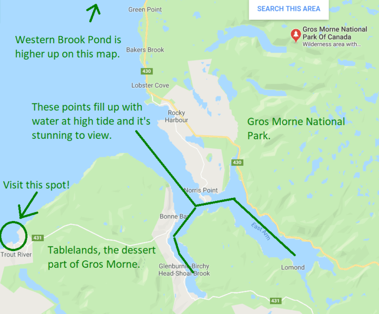 map of gros morne national park area 01