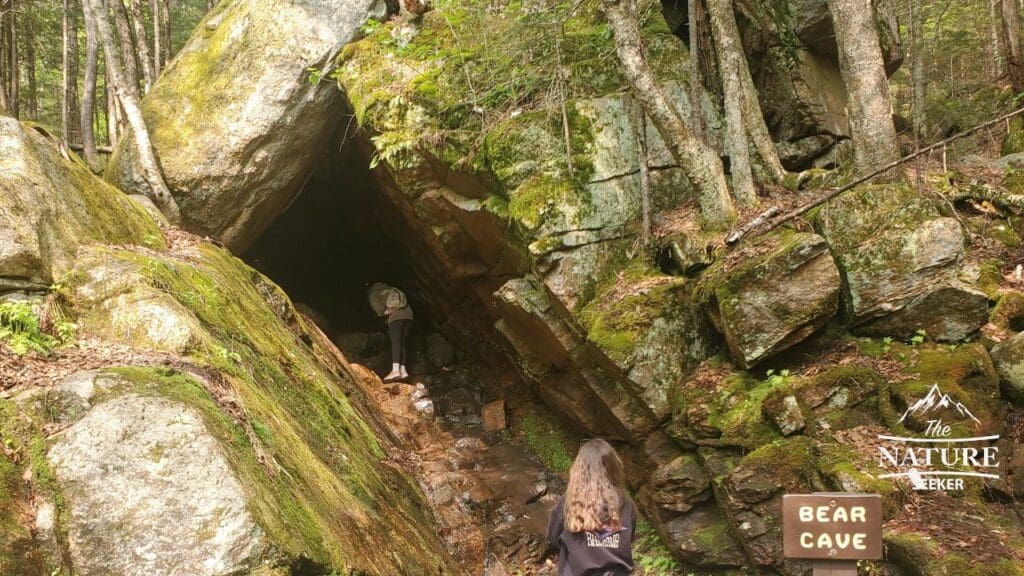 flume gorge new hampshire bear cave spot