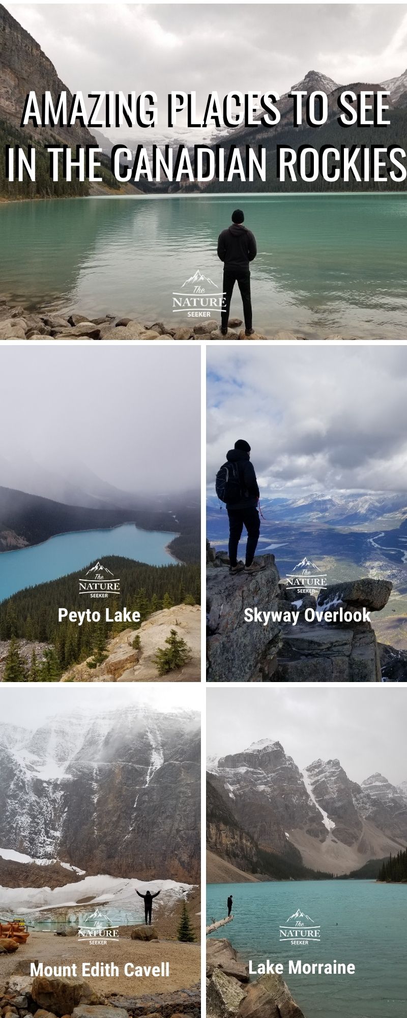 places to see in the canadian rockies infographic