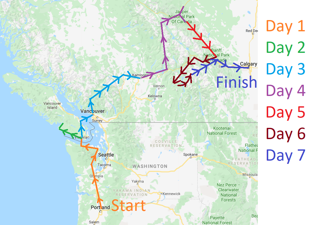 western canada road trip map | The Nature Seeker