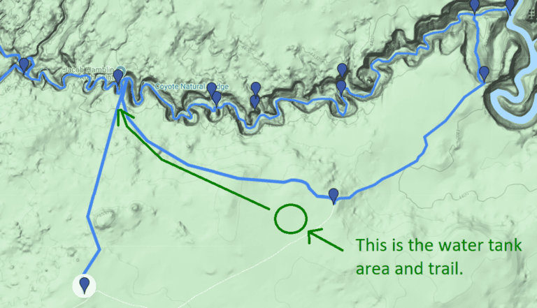 coyote gulch water tank trail map | The Nature Seeker