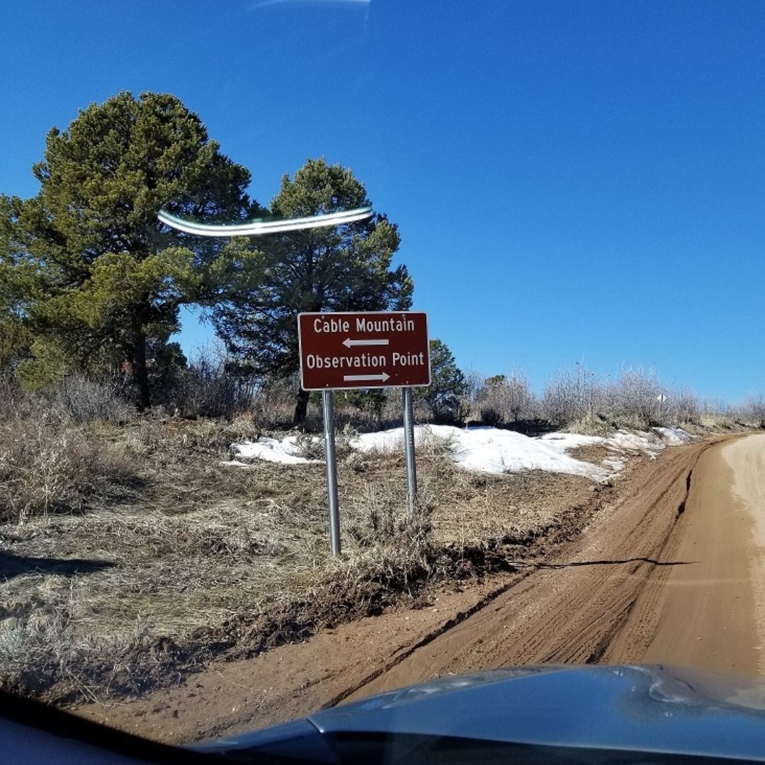 driving to observation point east mesa trailhead 03