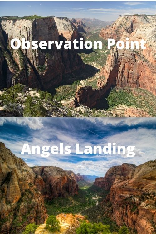 observation point vs angels landing overlook comparison 02