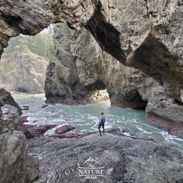 thunder rock cove at secret beach oregon