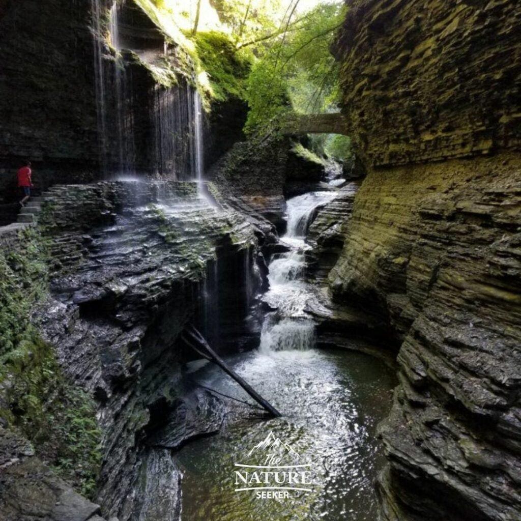 beautiful rainbow falls located in new york state