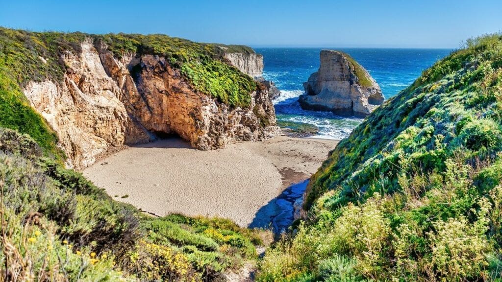 shark fin cove california coast