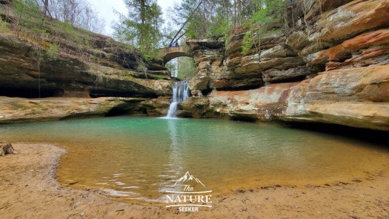 beach waterfall in hocking hills ohio 01