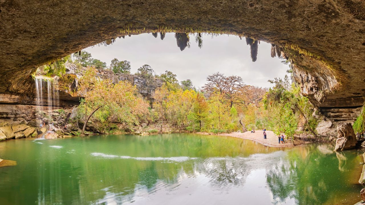 hamilton pool preserve beach waterfall