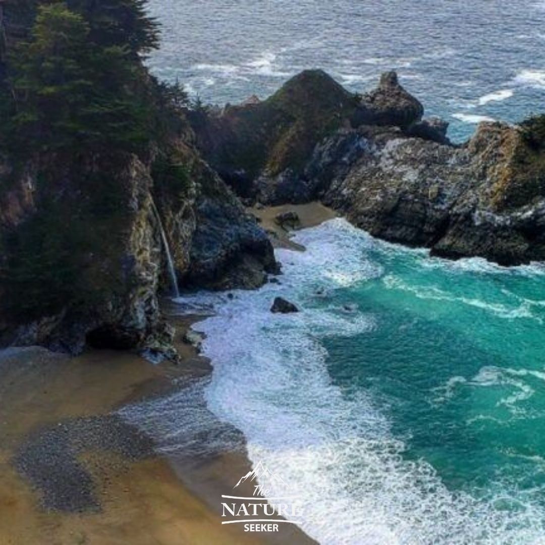 mcway falls california waterfall on beach 08