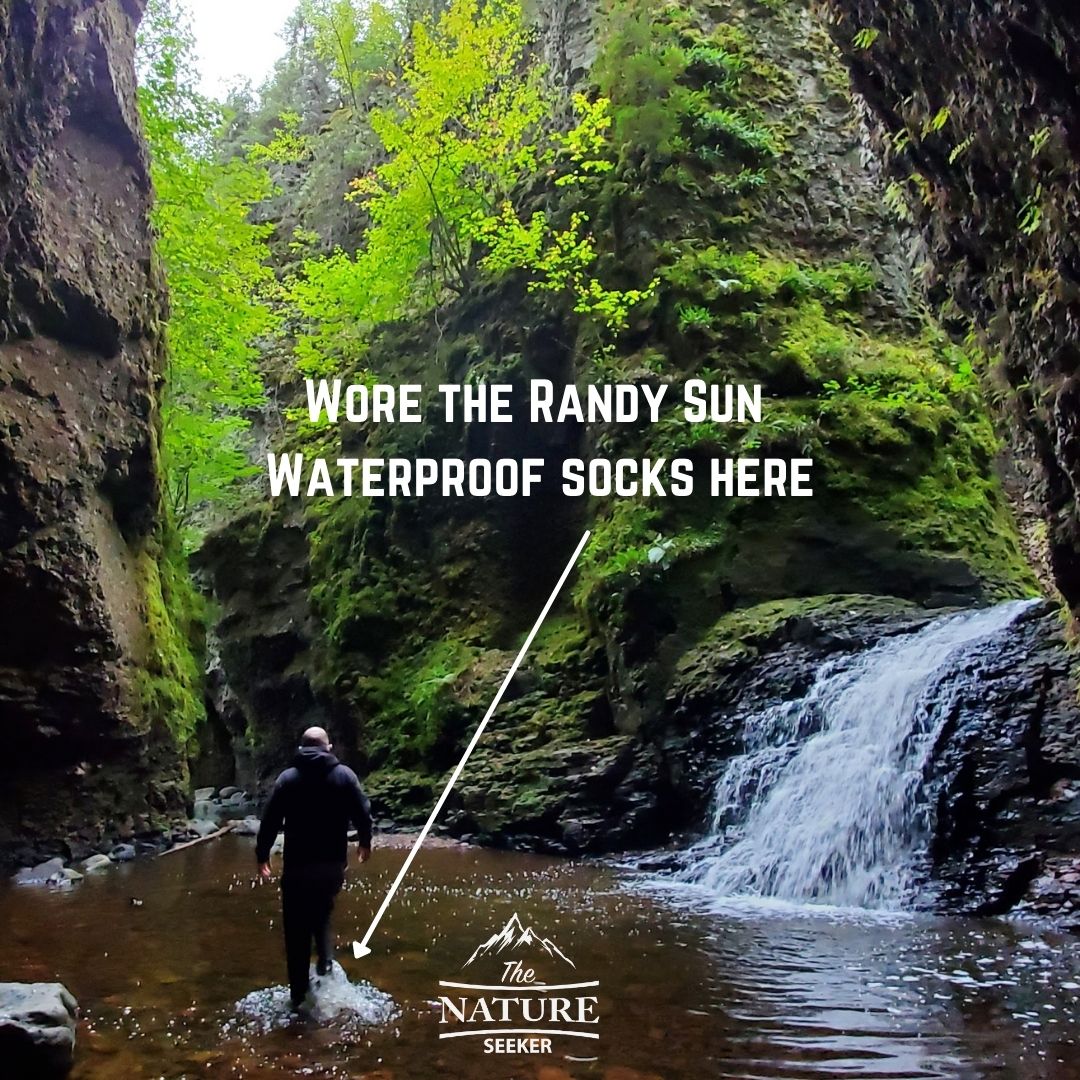 randy sun waterproof socks test in north shore