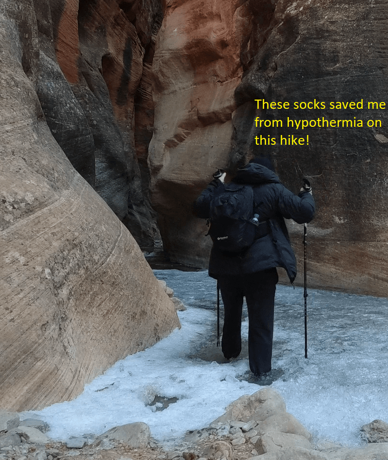 randysun waterproof socks test in ice water