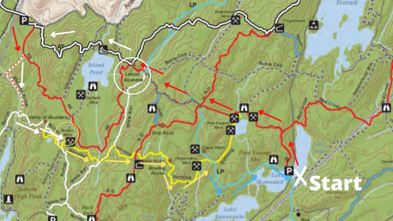 Harriman state park outlet hiking map