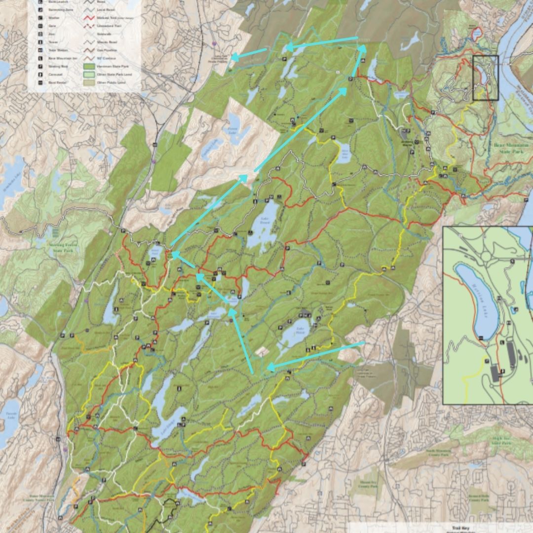 harriman state park long path hiking map 04