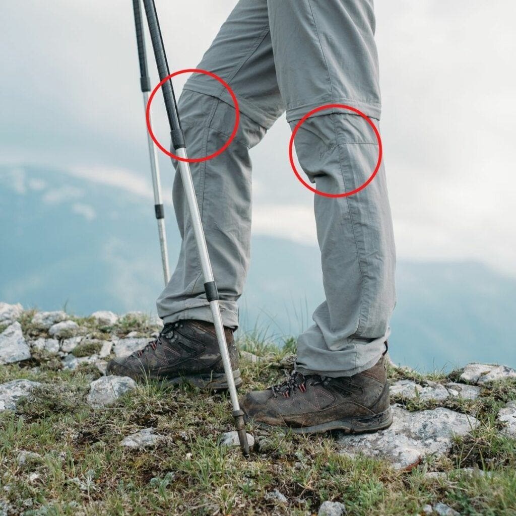 trekking poles can help reduce knee pain