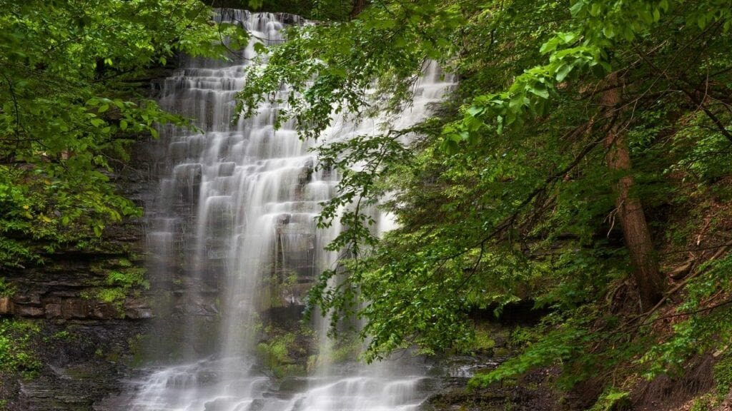 stony kill falls in the catskill mountains