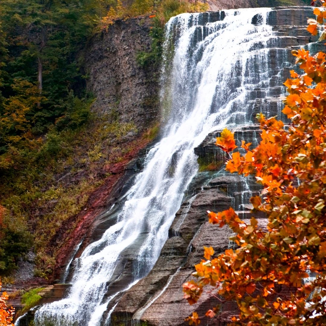 finger lakes waterfalls glenora falls