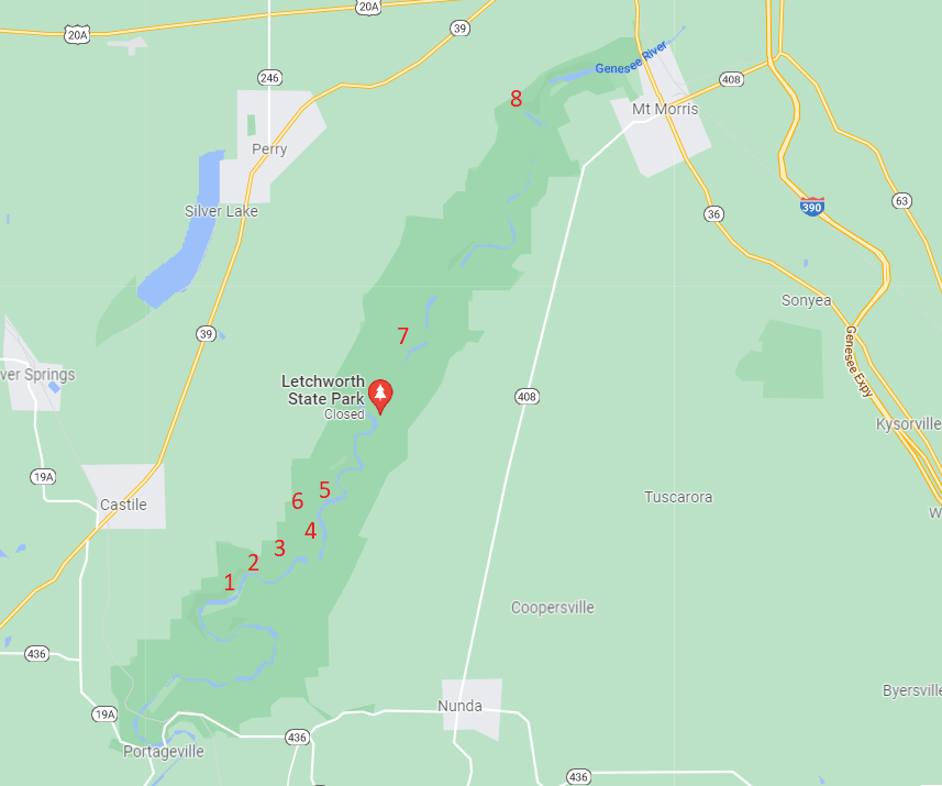 Letchworth State Park Map PDF