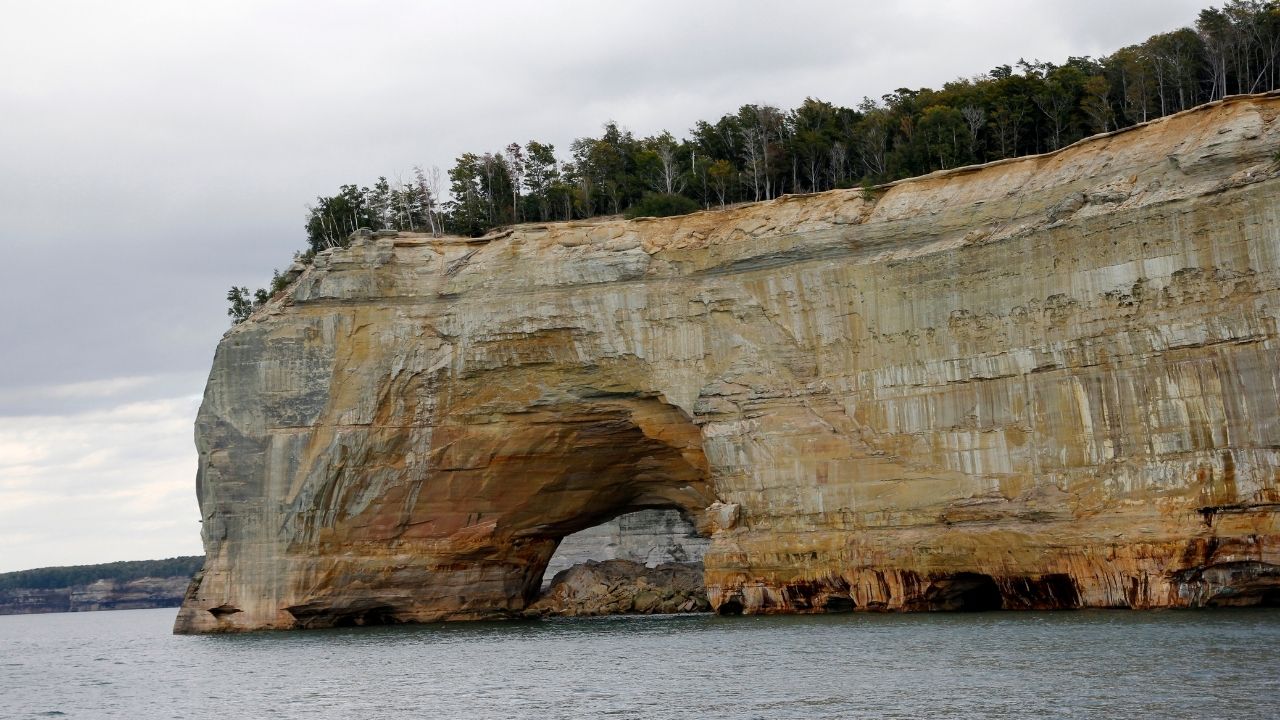 natural bridge at pictured rocks national lakeshore