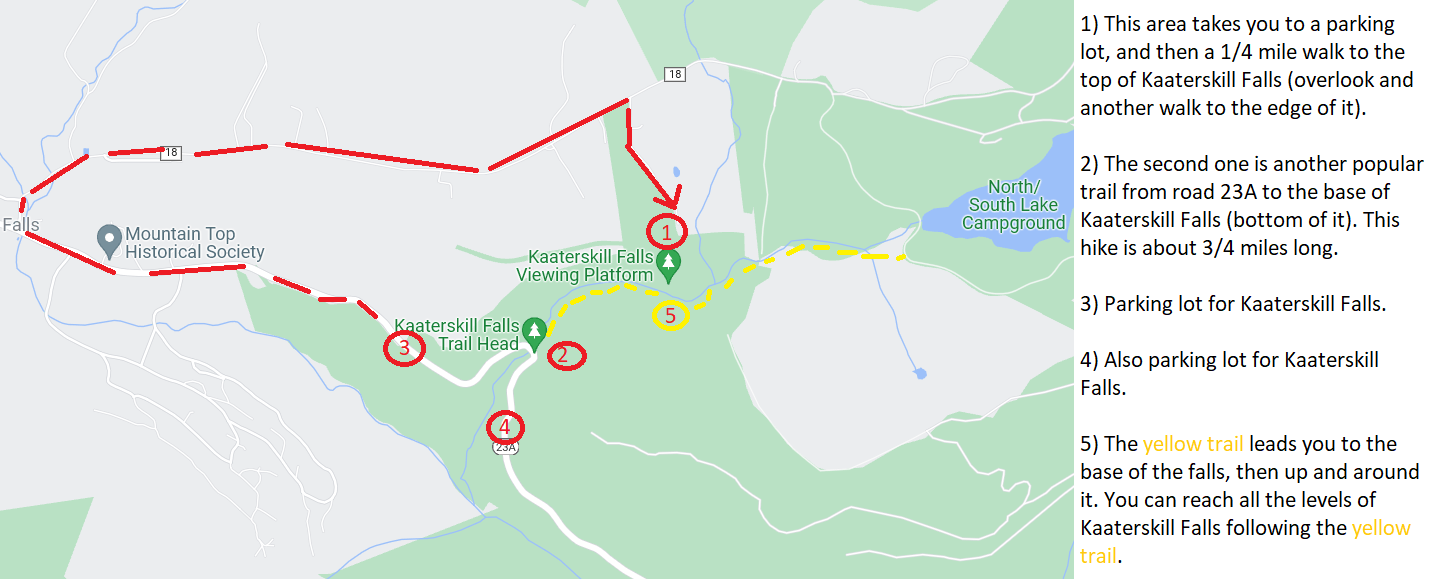 kaaterskill falls hiking trail map