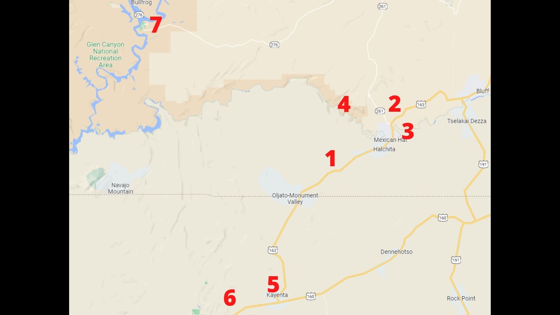 things to do near monument valley map