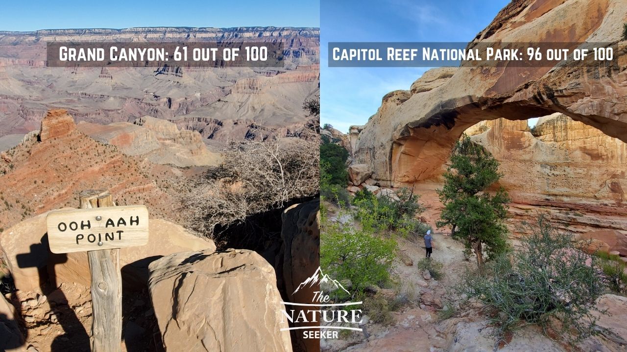 capitol reef national park vs grand canyon