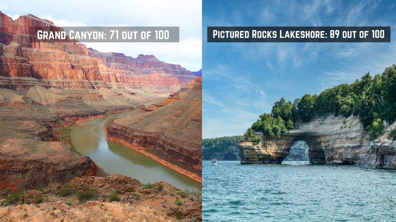 pictured rocks national lakeshore vs grand canyon