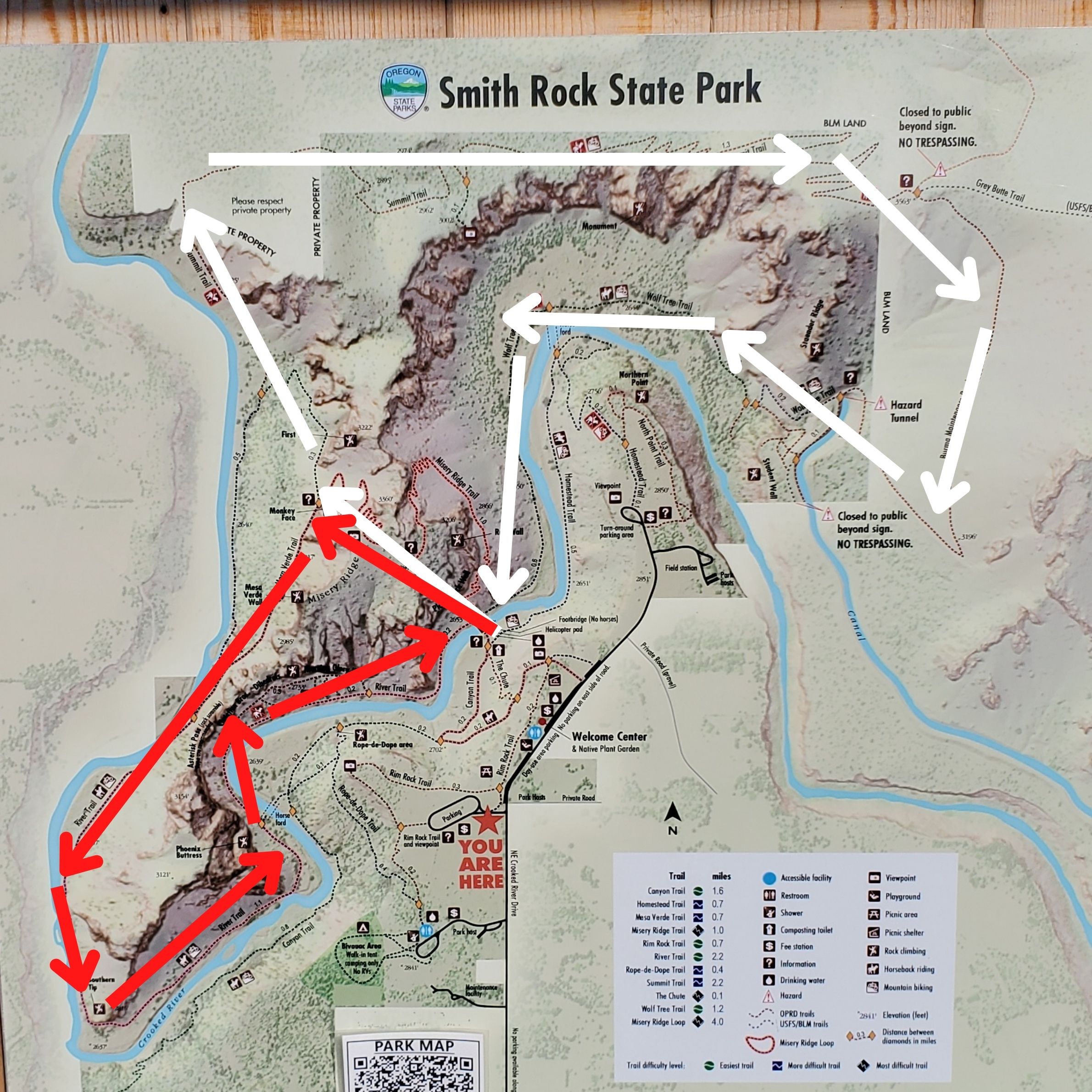 Smith Rock State Park Map 4300