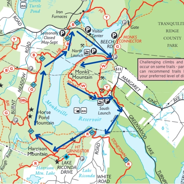 long pond ironworks state park south trail map 02