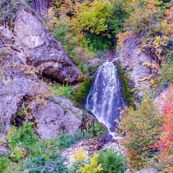 nebo loop scenic byway grotto trail waterfall