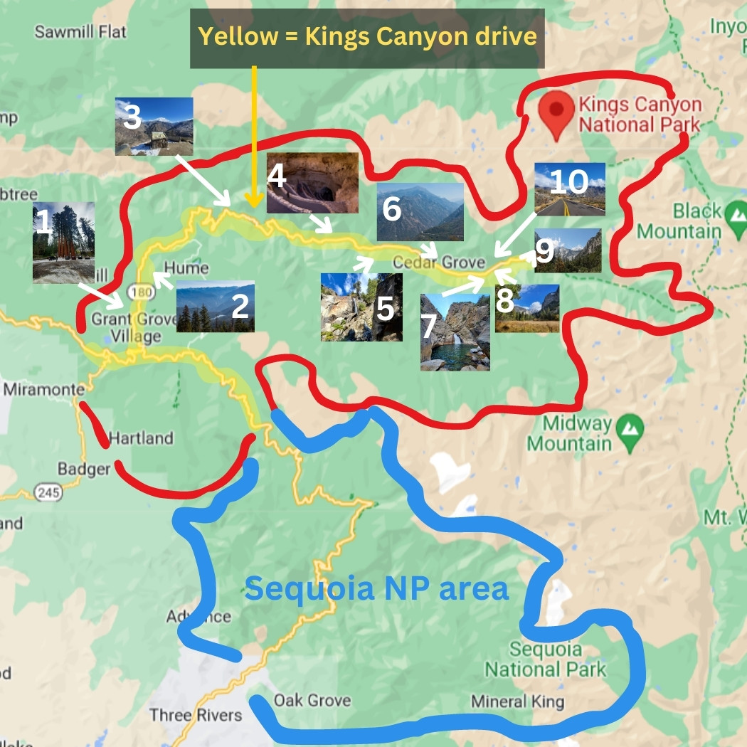 Kings Canyon National Park Map New One 05 