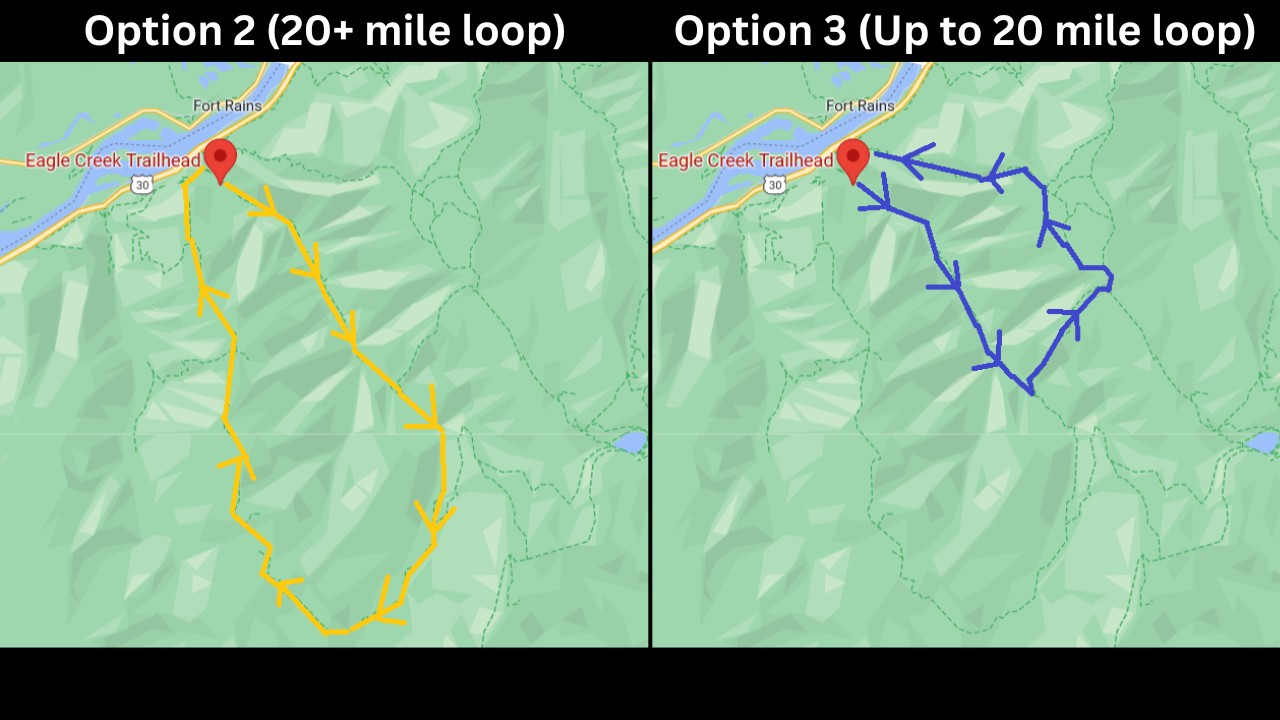 eagle creek hike alternative trail map