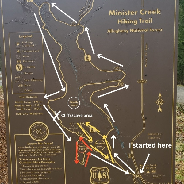 minister creek trail map allegheny national forest 07