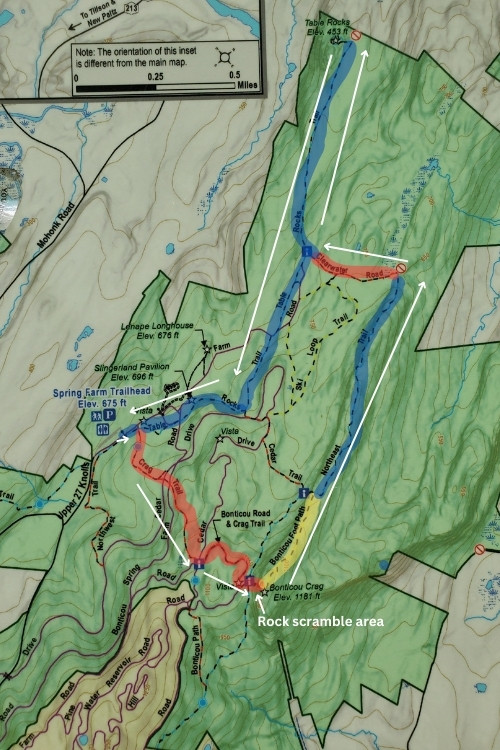 bonticou crag and table rocks loop trail map 03