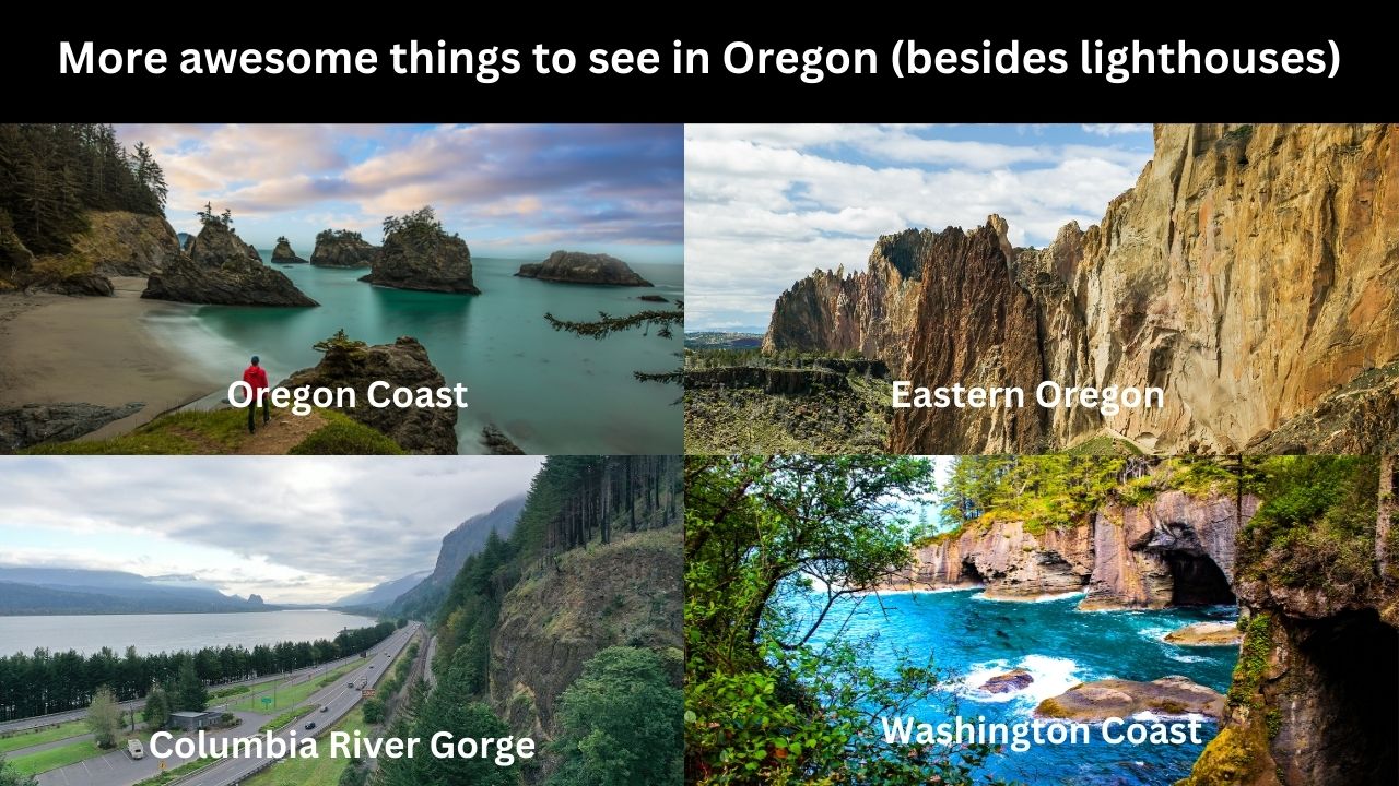 more places to see besides lighthouses on the oregon coast