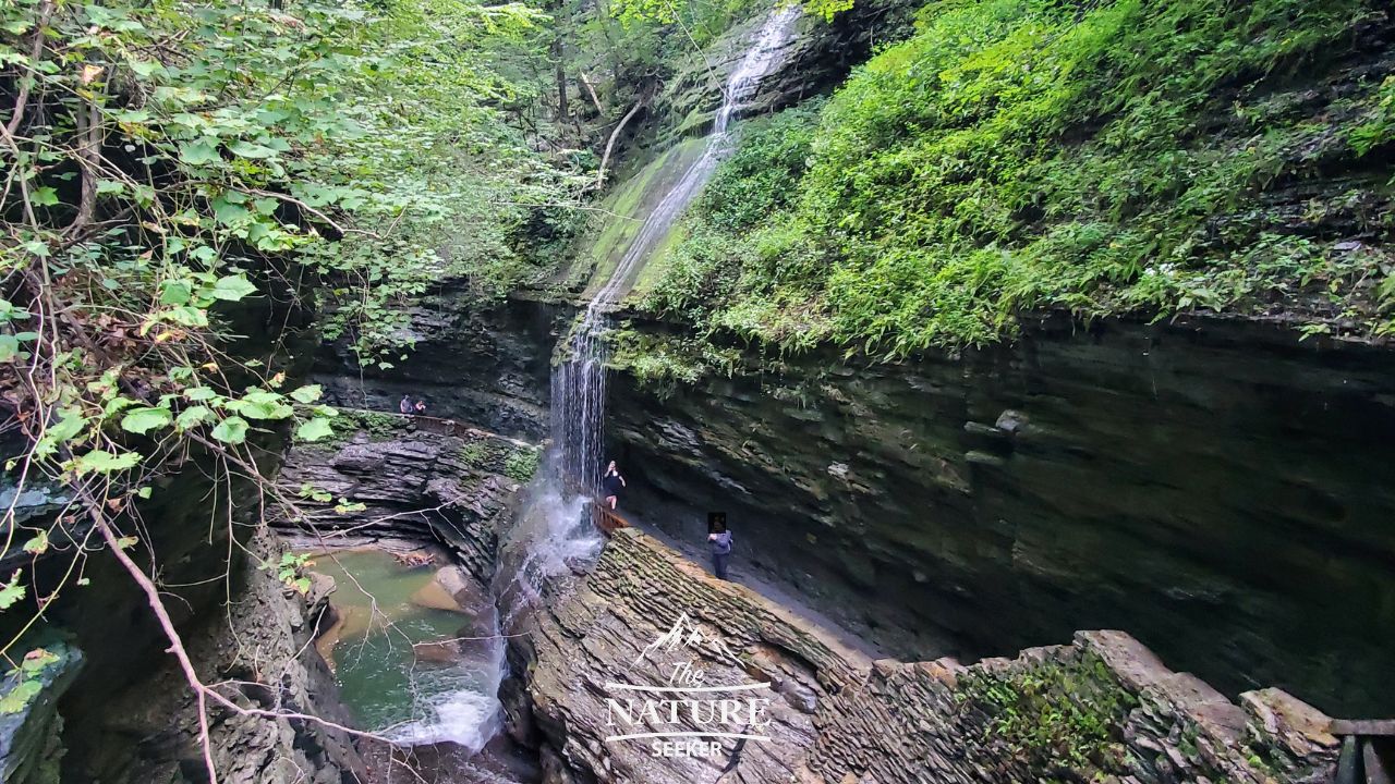 behind rainbow falls watkins glen state park photos new 09