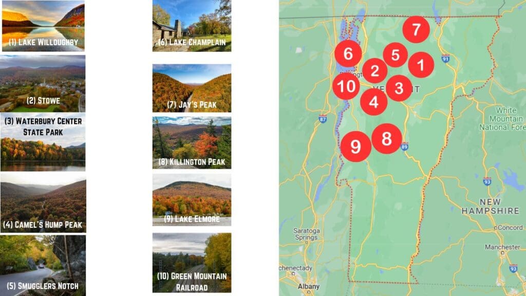 10 Best Places to See Vermont Fall Foliage in 2024