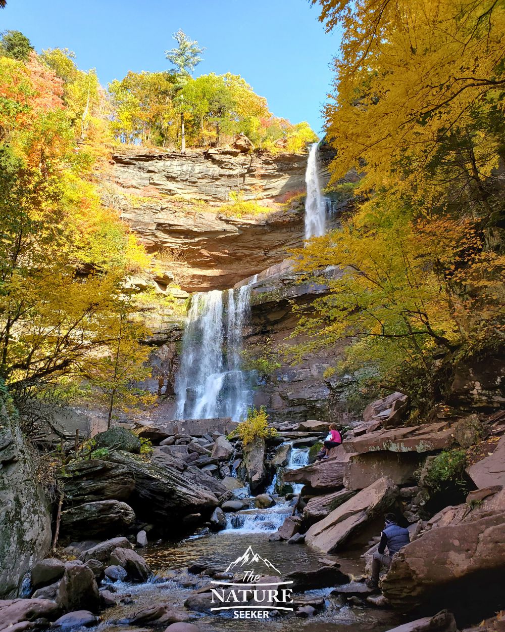 catskills fall foliage of kaaterskill falls