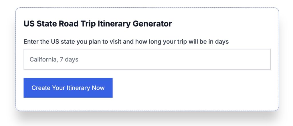 Itinerary Generator